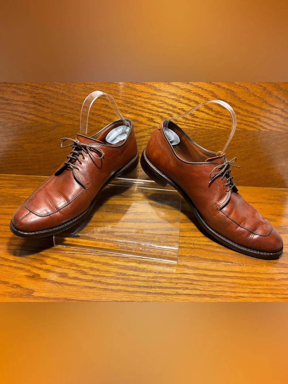 Allen Edmonds Delray USA Made Split Toe Derby Shoes Brown Men’s 10.5